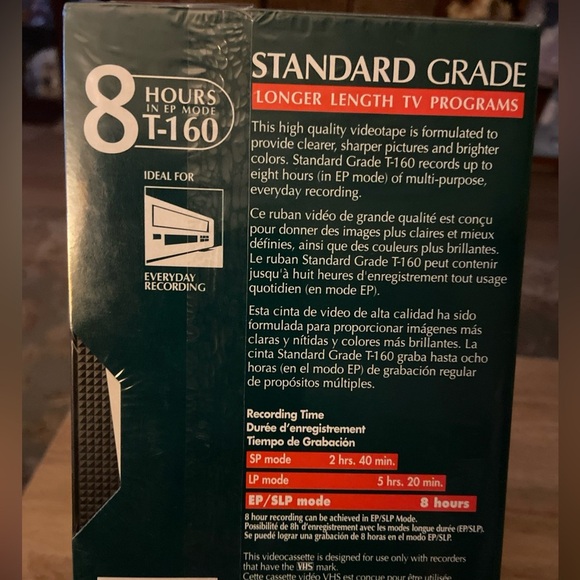 3 Maxell VHS Tapes-Standard Grade-new Still sealed Individually - Picture 5 of 5